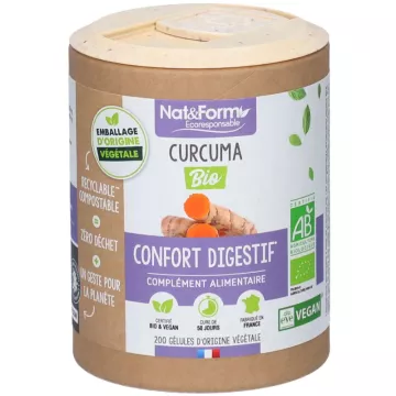 Nat & Form Cúrcuma Orgânica 200 Cápsulas Vegetais Eco