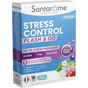 Santarome Organic Stress Control Flash & Go, 15 Tablets