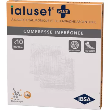 Ialuset Plus Compresses Imprégnées 10 x 10 cm