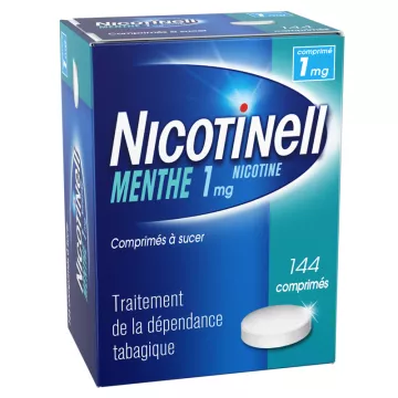 Nicotinell 1 mg Menthe Sevrage Tabagique 144 comprimés à sucer