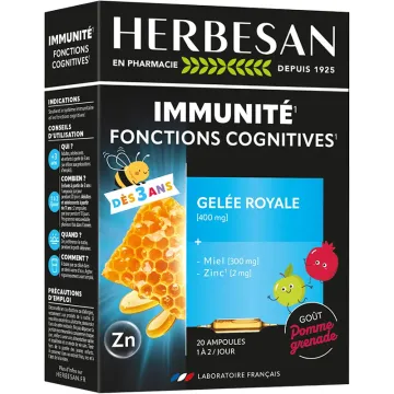 Herbesan Immunité Fonctions Cognitives 20 Ampoules