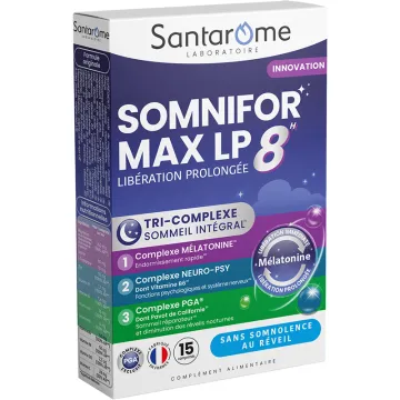 Somnifor Max LP 8H sommeil 15 comprimés Santarome