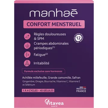 Manhaé Menstrual Comfort Painful Periods 45 capsules