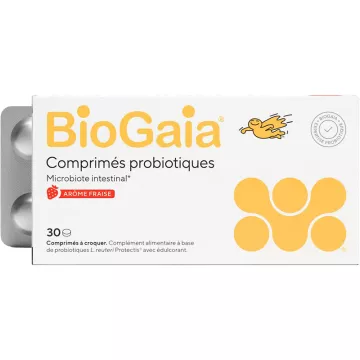Biogaia Fragola Probiotico 30 Compresse
