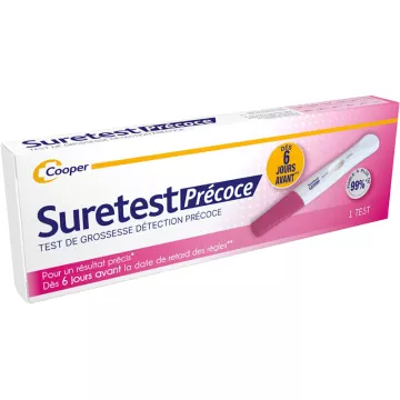 Prueba de embarazo precoz Suretest 