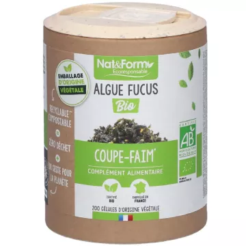 Nat & Form Organic Fucus Seaweed 200 Vegetable Capsules Eco