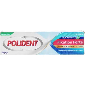 Polident Fixation Forte Crème Adhésive pour Prothèse Dentaire 40 g