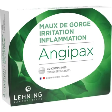 Angipax Lehning Maux de gorge 40 Comprimés homéopathiques