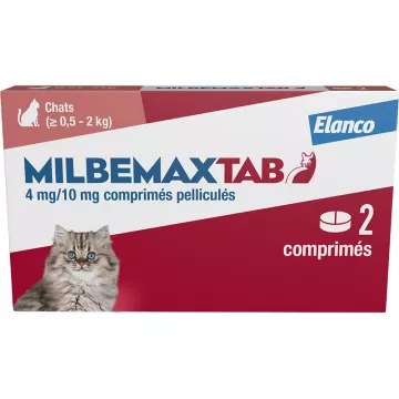 MilbemaxTab Vermifuge Small Cats & Kittens 0.5 - 2 kg 2 Tablets