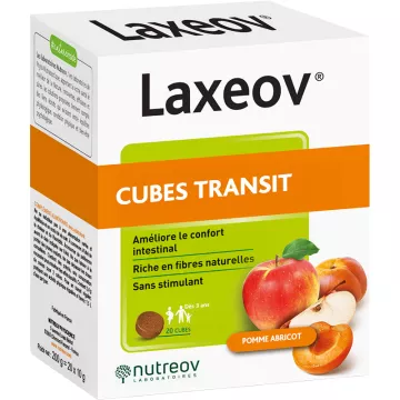 Nutreov Laxeov Cubes Transit Pomme Abricot 20 cubes