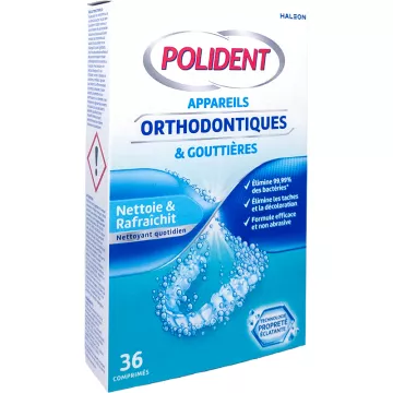Polident Cleaner for Orthodontic Appliances & Eavestroughs 36 tablets