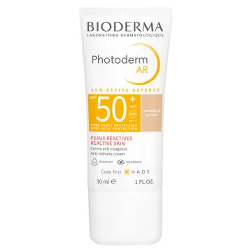 Bioderma Photoderm AR SPF50+ crema con color natural pieles reactivas 30 ml
