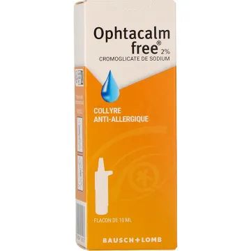 Bausch+Lomb Ophtacalm Free 2 % Collyre Anti-Allergique 10 ml