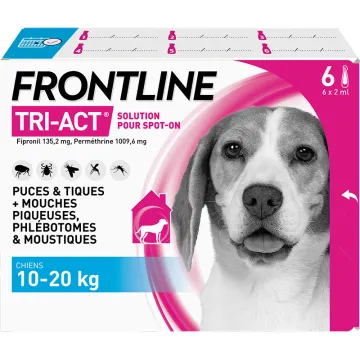 Frontline Tri-Act per cani da 10 a 20 kg, pipette