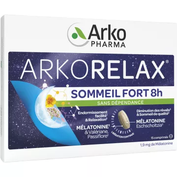 Arkorelax Sommeil Fort 8 h 1,9 mg Melatonina in compresse