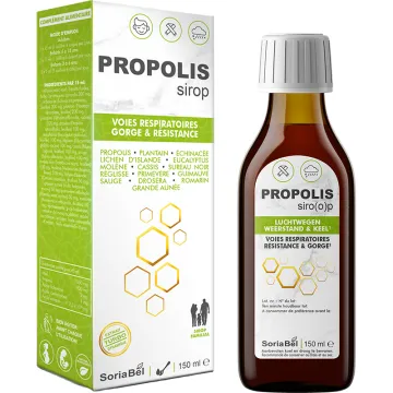 Soria Natural Propolis Sirop Voies respiratoires, gorge & résistance