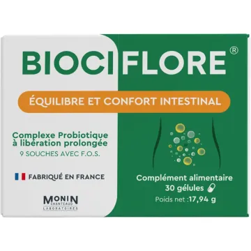 Monin Biociflore Equilibrio e benessere intestinale 30 capsule