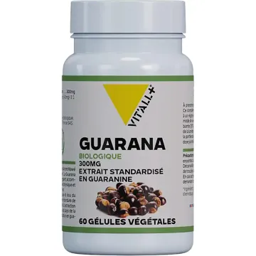 Vitall+ Bio-Guarana 300 mg, 60 pflanzliche Kapseln