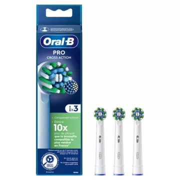 Oral-B Pro Cross Action Brush Conjunto de 3 escovas