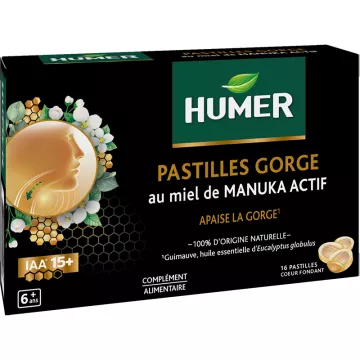 Humer Miel de Manuka Corazón Líquido Pastillas IAA 15+ Caja de 16 pastillas