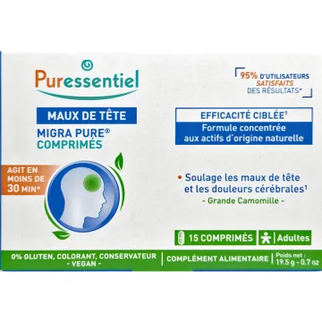 Puressentiel Migra Pure 15 comprimés