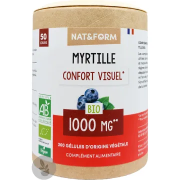 Nat & Form Whortleberry Berry Organic 200 Capsule Morbide Eco 