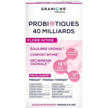 Probiotics Intimate Flora Granions Vaginaal Evenwicht & Intieme Droogheid 40 capsules