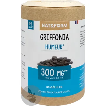 Nat & Form Griffonia 300 mg, 60 capsules