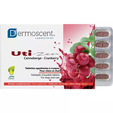 Dermoscent Uti-Zen Urinary Comfort Kat & Hond 30 smakelijke tabletten 