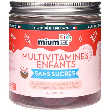 MiumLab Kids Multivitaminen Suikervrij 42 gummies