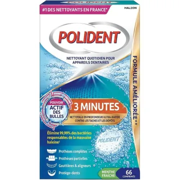 Polident 3 Minute Cleaner per apparecchi dentali 66 compresse
