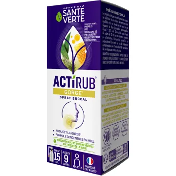 Actirub Gorge Spray Buccal Santé Verte 15 ml