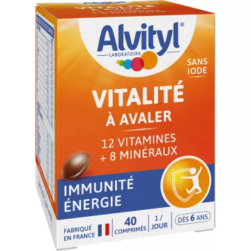 Alvityl Vitalité à Avaler 12 Vitamines 40 comprimés