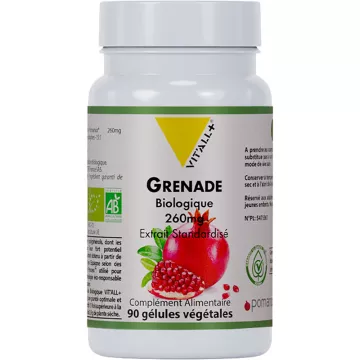 Vitall+ Органический гранат 260 мг стандартизированный экстракт 90 вегетарианских капсул