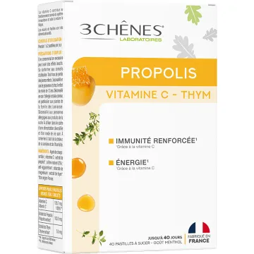 3Chênes Propolis Pastilles à Sucer Défenses Naturelles 40 tabletten