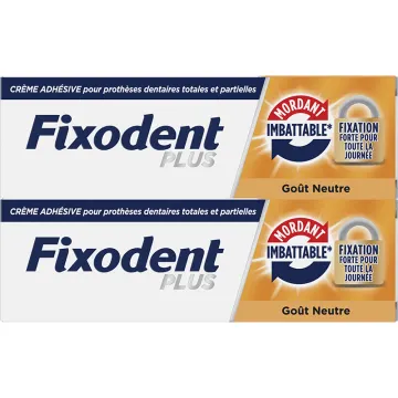 Fixodent Plus Mordant Imbattable Crème Adhésive Longue Durée