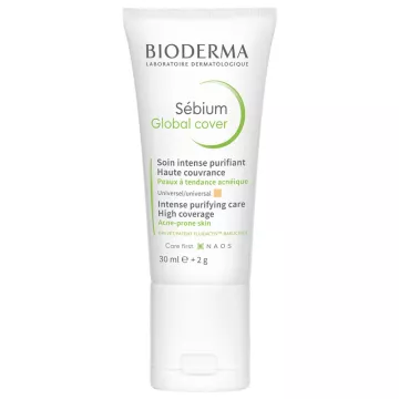 Bioderma Sébium Global Cover Тональное очищающее средство 30 мл