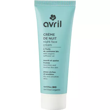 Creme de Noite Orgânico Avril para peles secas e sensíveis