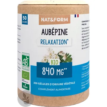 Nat & Form Aubepine Bio 200 vegetarische Kapseln 