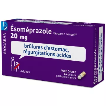 Esoméprazole 20 mg Biogaran Conseil 14 Gélules Gastrorésistantes