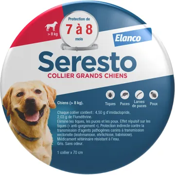 Seresto Collier Grands Chiens supérieur à 8 kg Elanco