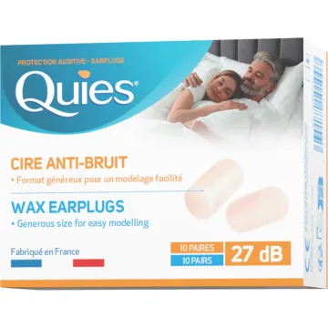 Quies Protection Auditive Cire Anti-bruit 10 paires