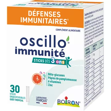 Boiron Oscillo'Immunité Enfant 30 sticks bucodispersables