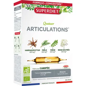 Superdiet Quatuor Articulations Organic 20 ampollas
