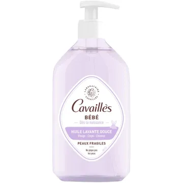 Cavaillès Bébé huile lavante douce visage corps cheveux 1 L