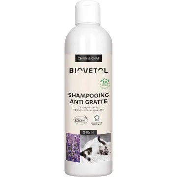 Biovetol Shampooing Anti-Gratte Bio Chien & Chat 240 ml