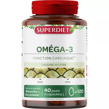 Superdiet Omega 3 DHA EPA Herzfunktion Kapseln