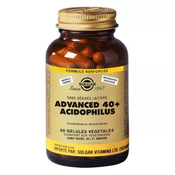 Solgar Advanced 40+ Acidophilus 60 Gelules Végétales