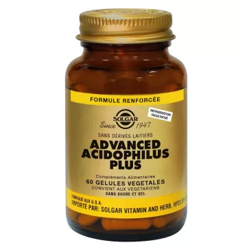 SOLGAR Advanced Acidophilus Plus 60 Cápsulas Vegetales