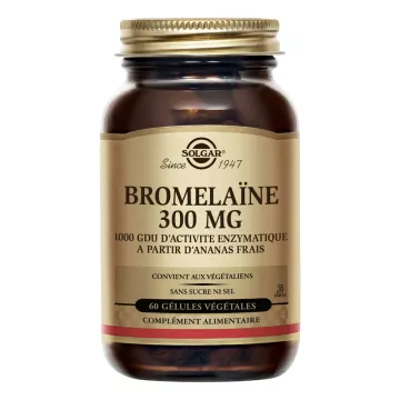 Bromelina Solgar 300 mg 60 cápsulas vegetales